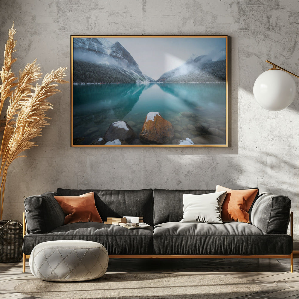 Mistig Lake Louise | Canvas