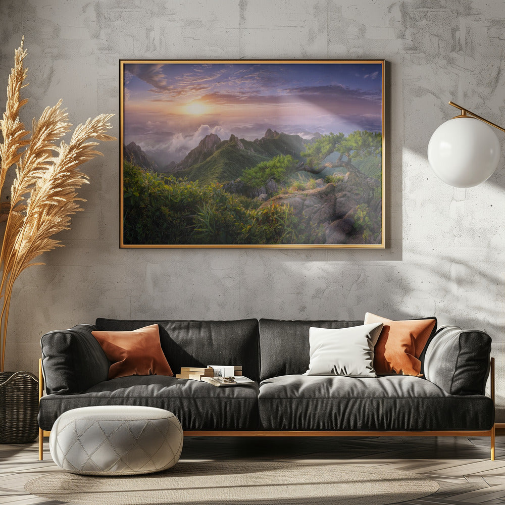 Pijnboom op de rots | Poster