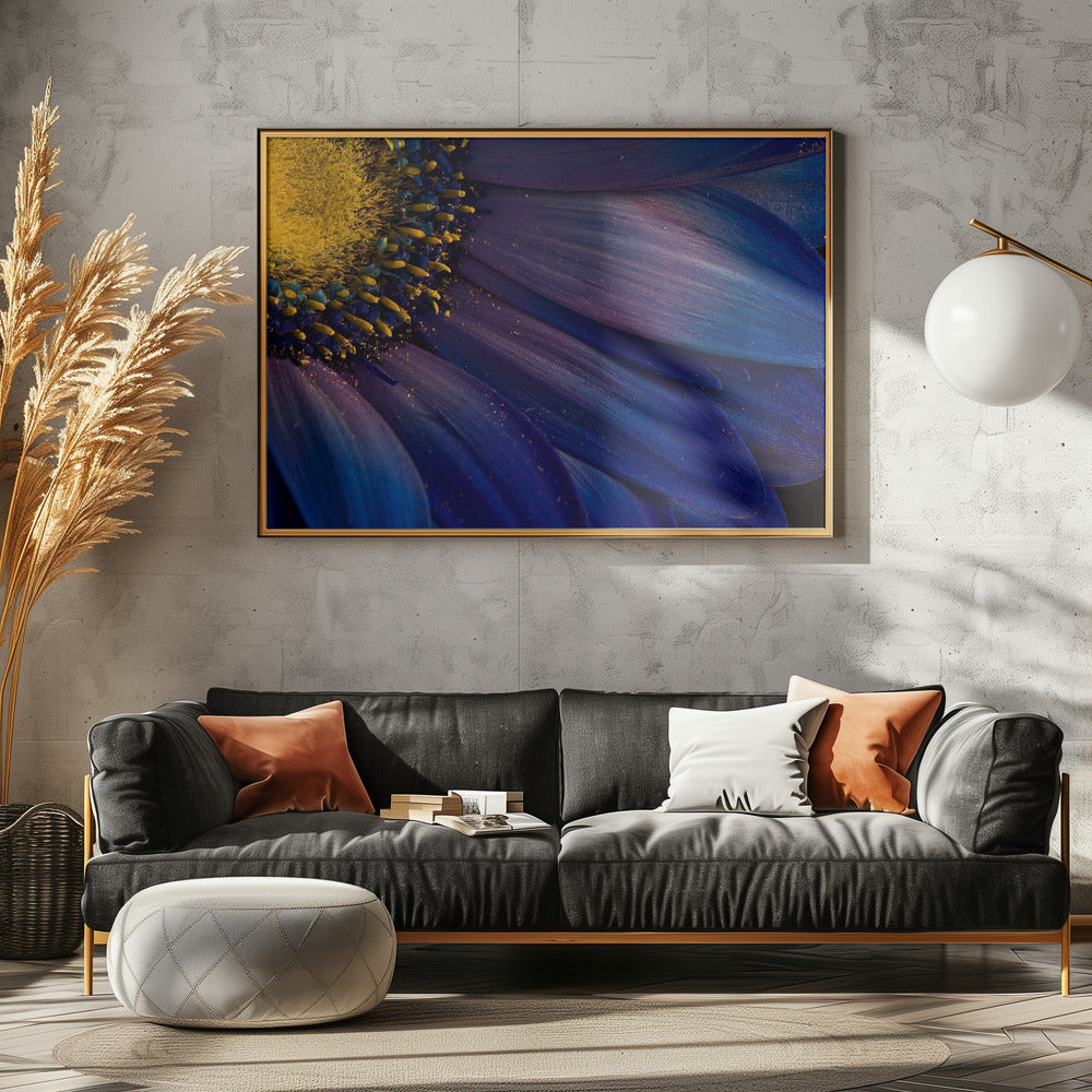 Blauwe stralen | Canvas