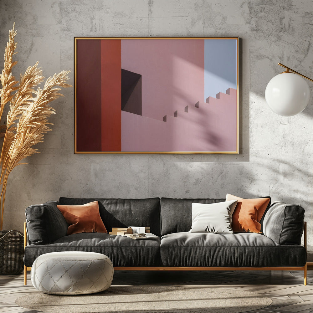 Muurschildering Rood #7 | Canvas