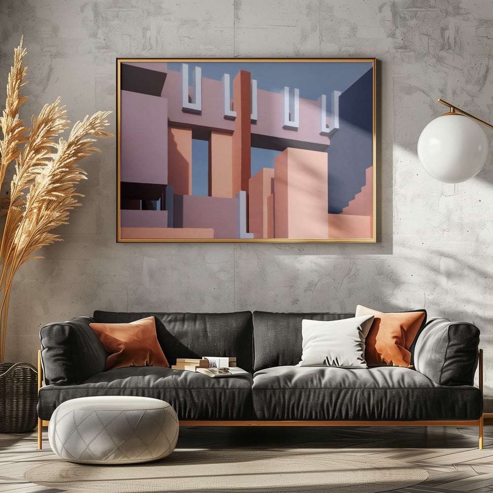 Muurschildering Rood #8 | Poster