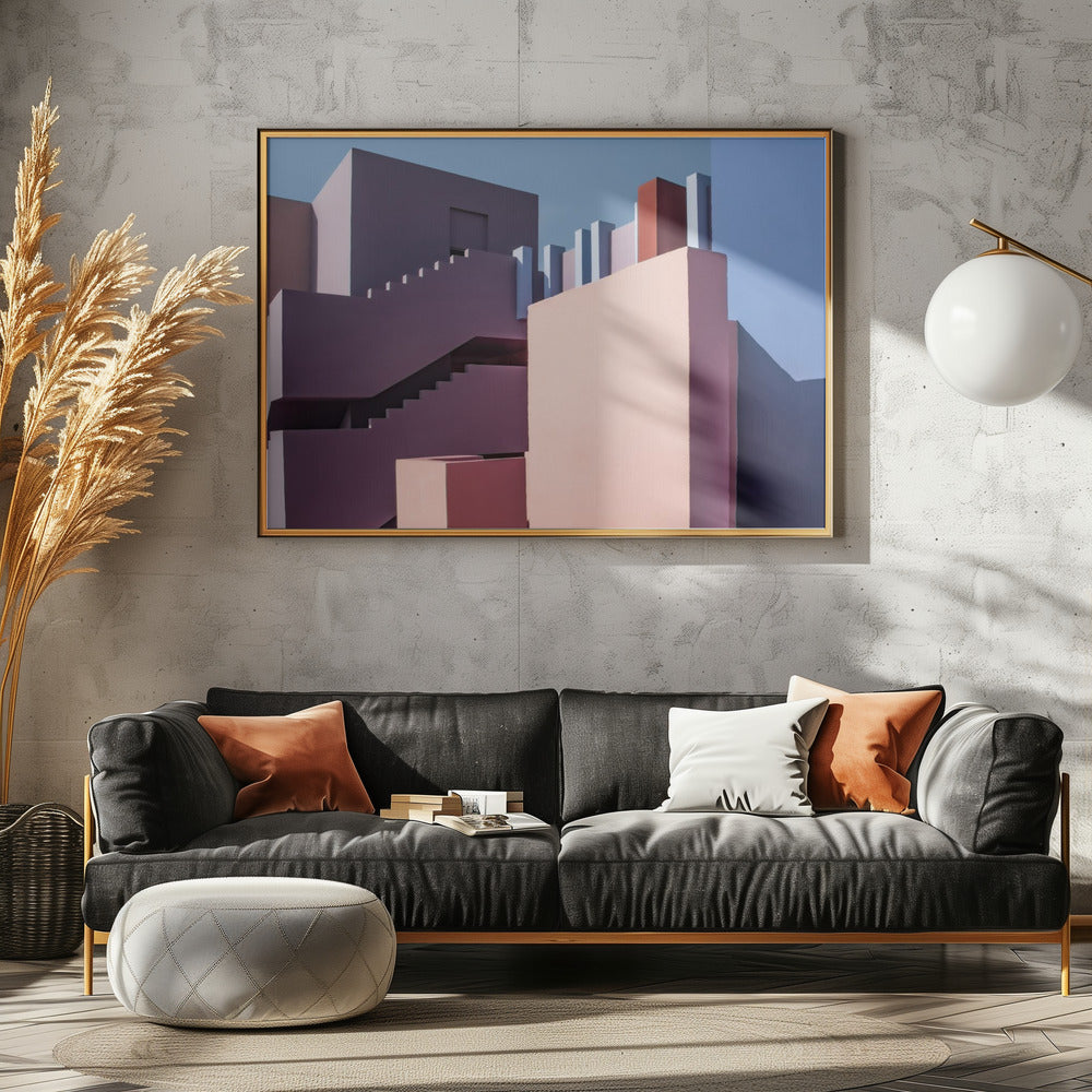 Muurschildering Rood #9 | Canvas