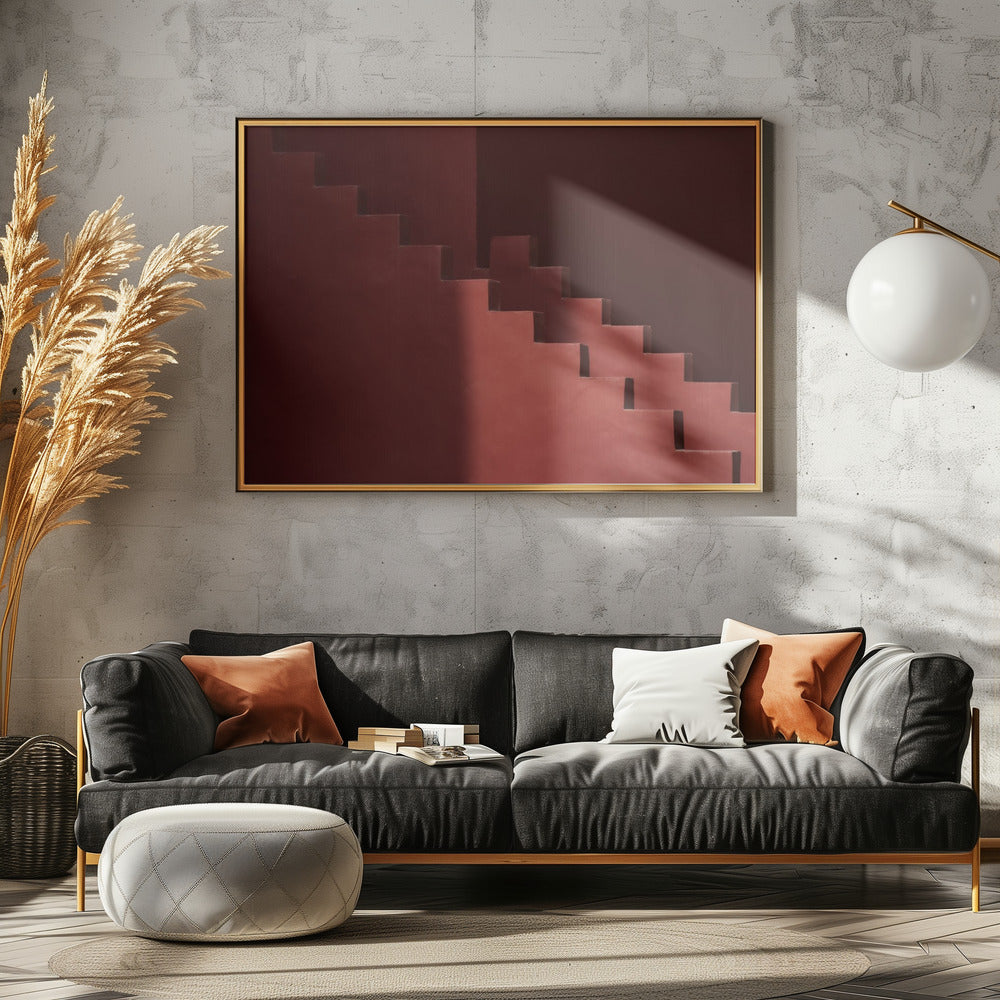 Muurschildering Rood #12 | Canvas