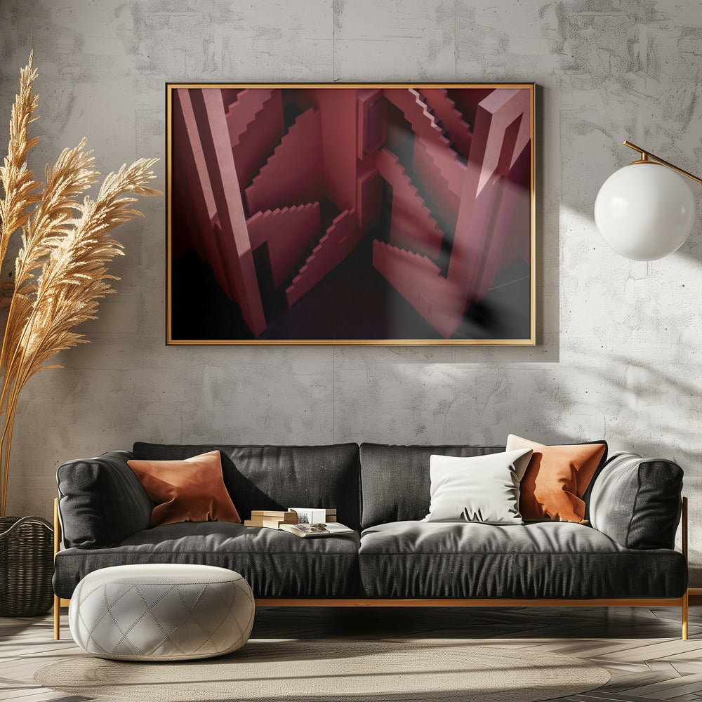 Muurschildering Rood #46 | Canvas