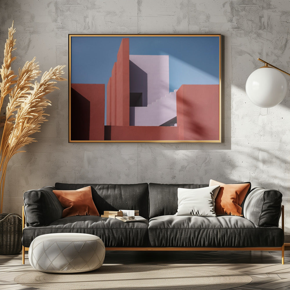Muurschildering Rood #47 | Canvas