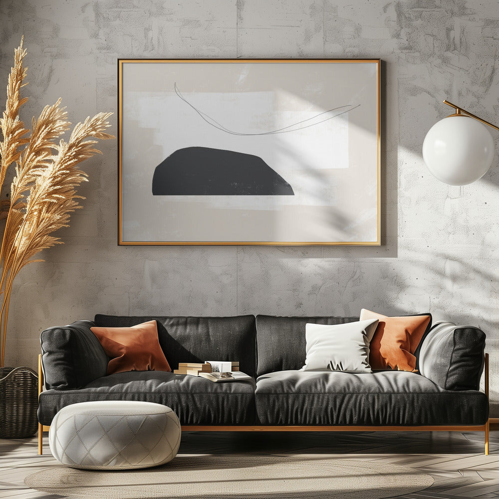 Zwarte geometrische vormen | Canvas