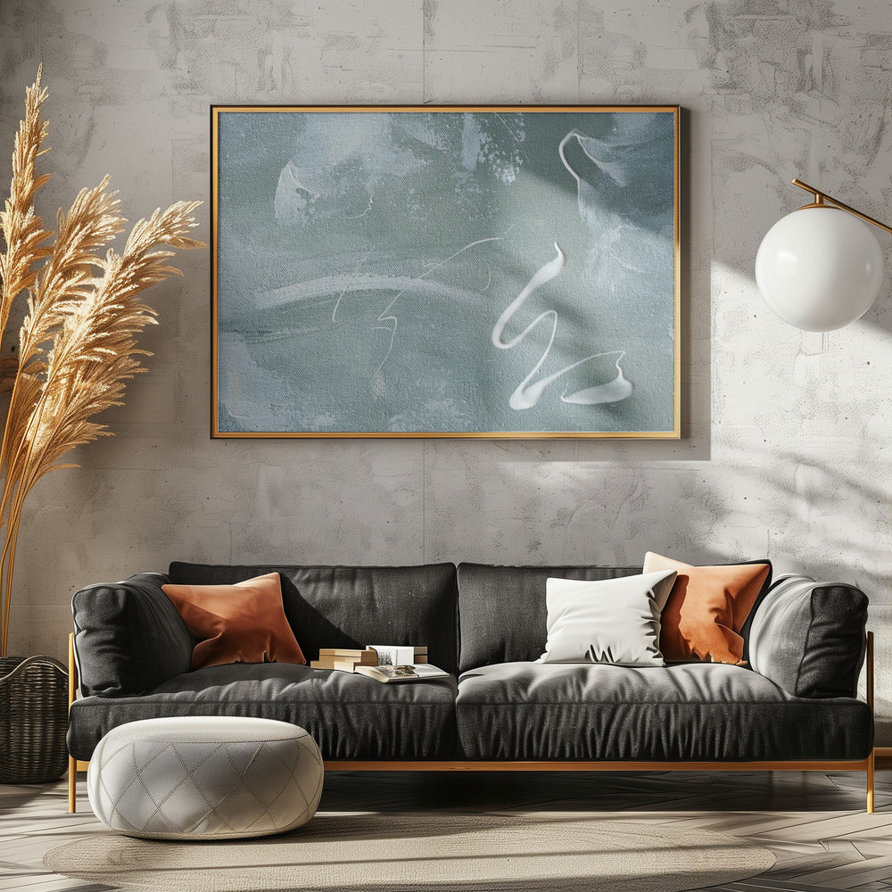 Groen en wit acryl | Canvas