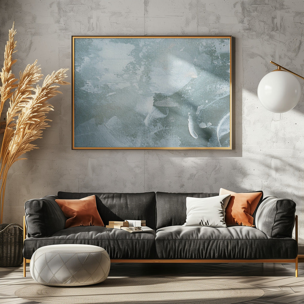 Groen en wit acryl | Poster