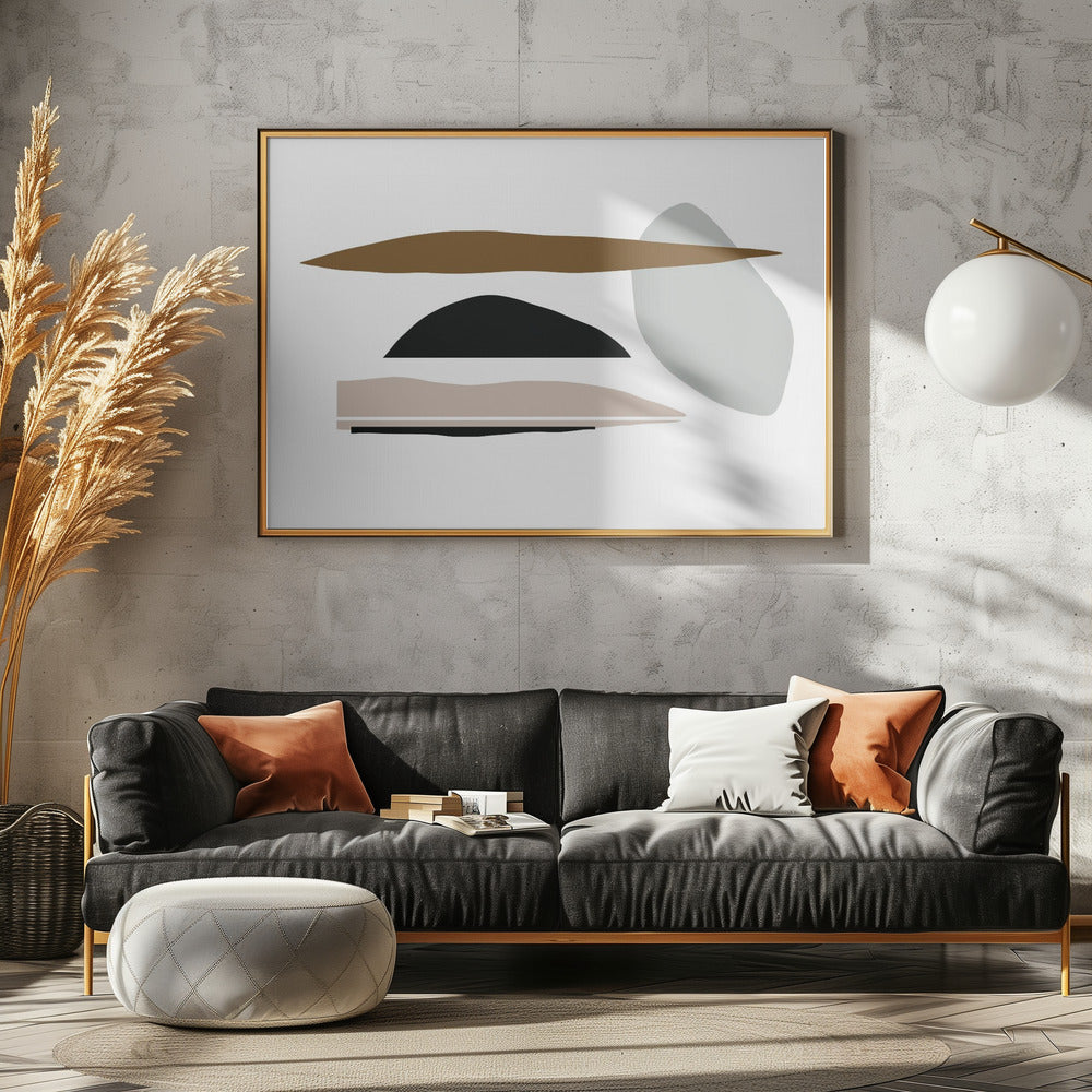Organische vormen en aardse tinten | Canvas