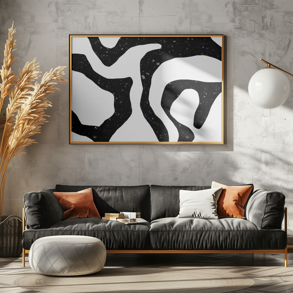 Zwarte Edelstenen | Canvas