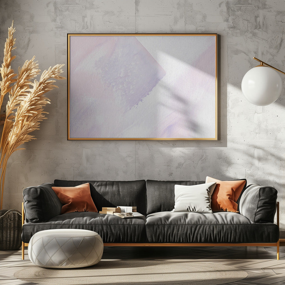 Penseelstreken van paars en roze | Poster