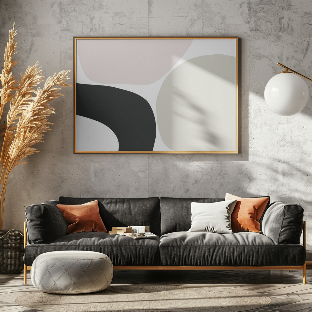 Rustige vormen stromen | Canvas