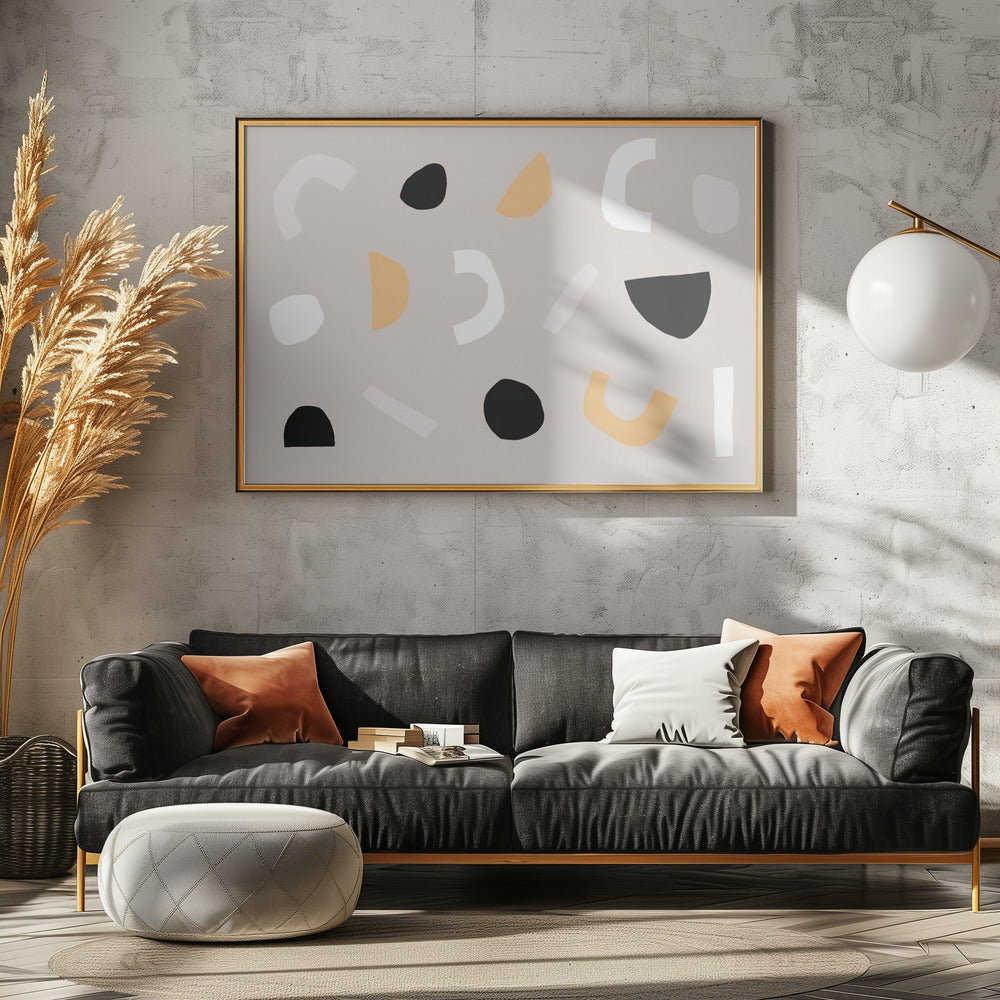 Geometrische vormen in neutrale tinten | Canvas