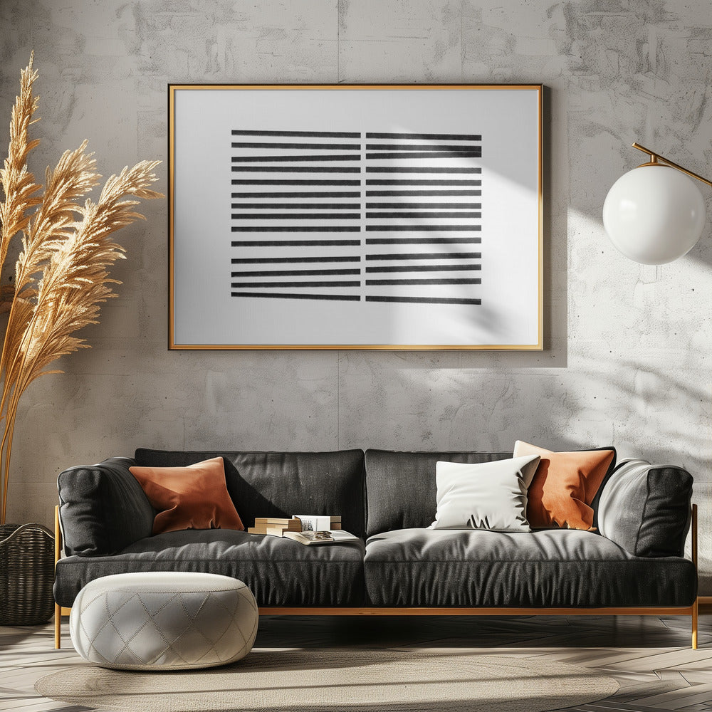 Parallelle zwarte lijnen | Poster