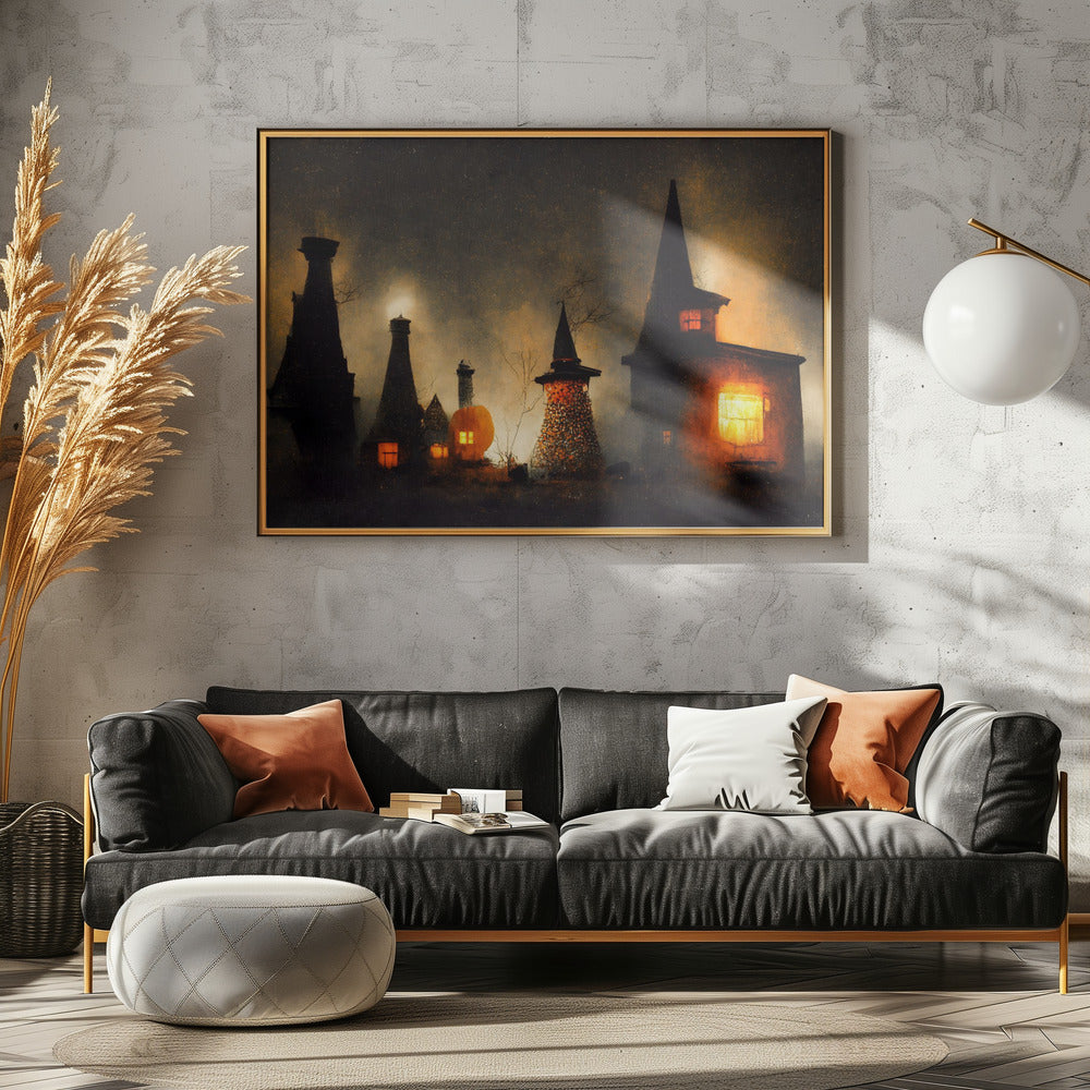 Spookachtig Glowscape | Poster