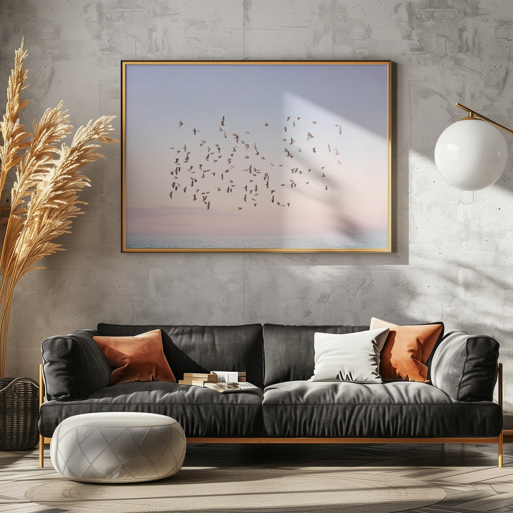Zonsondergangvlucht | Canvas