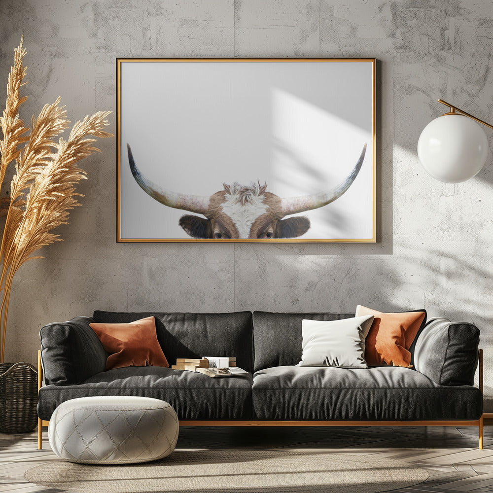 Glurende Longhornkoe | Canvas