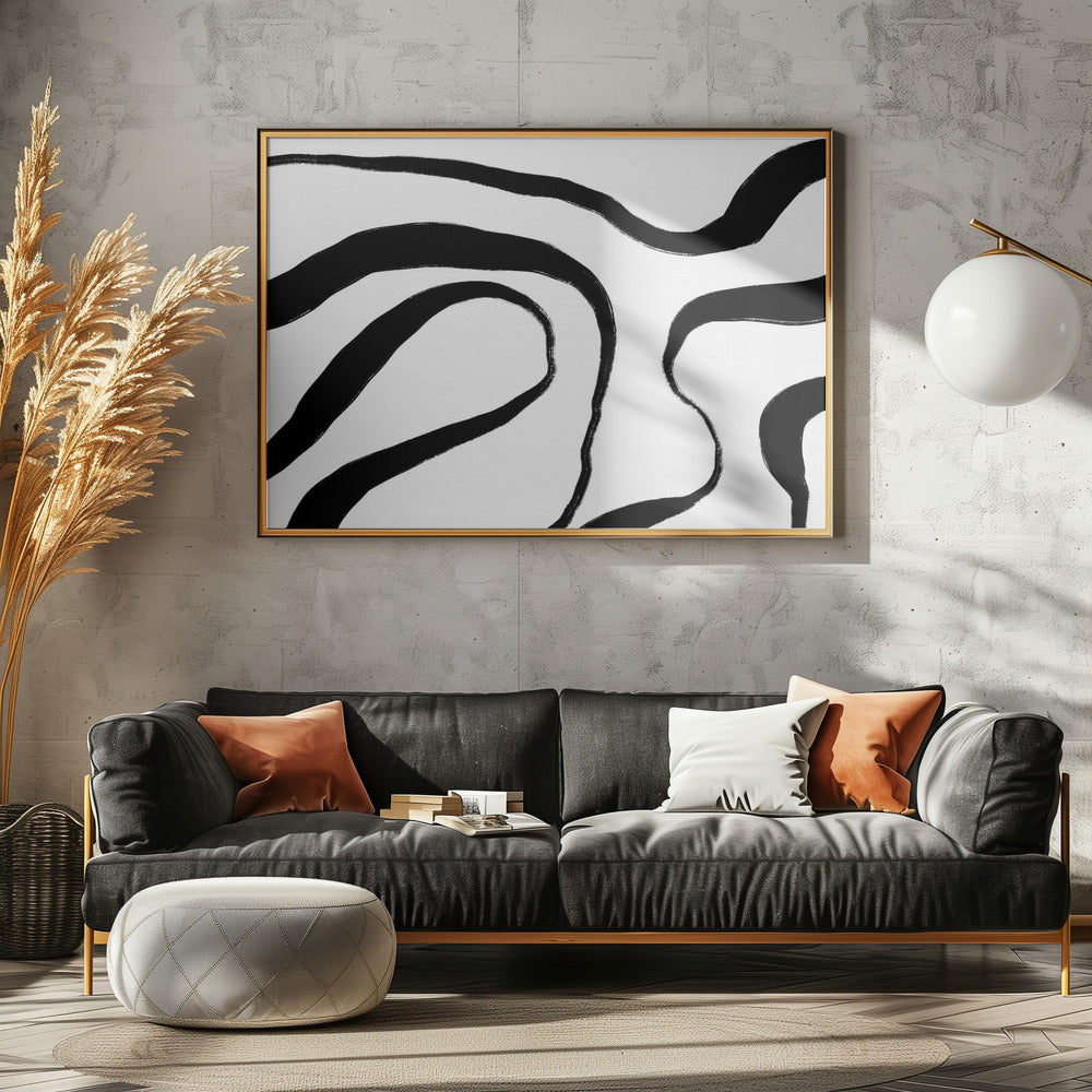 Vloeiende zebra-achtige strepen | Poster