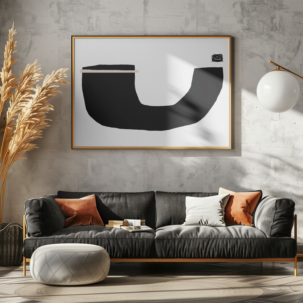 Zwarte geometrische vormen | Canvas
