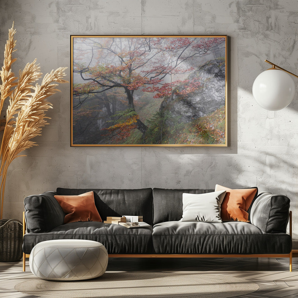 Mistige bossen | Canvas