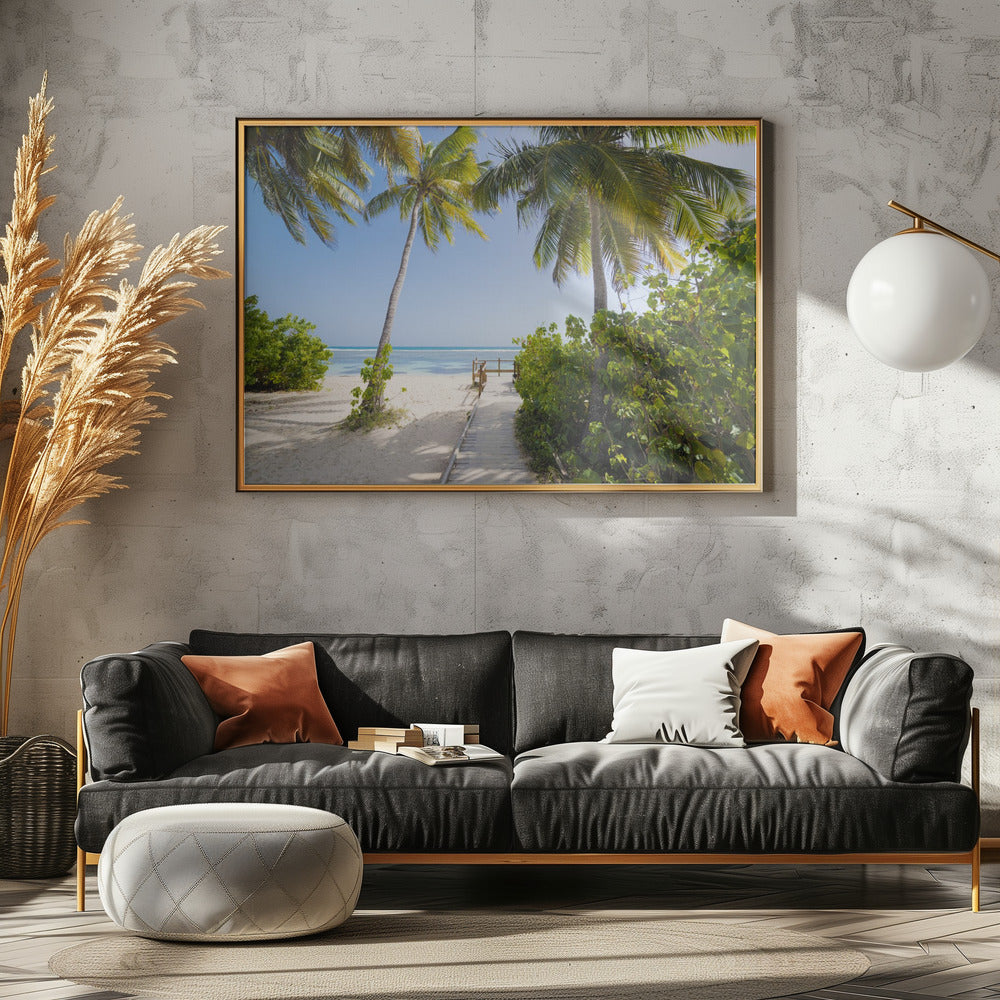 Naar het strand | Canvas