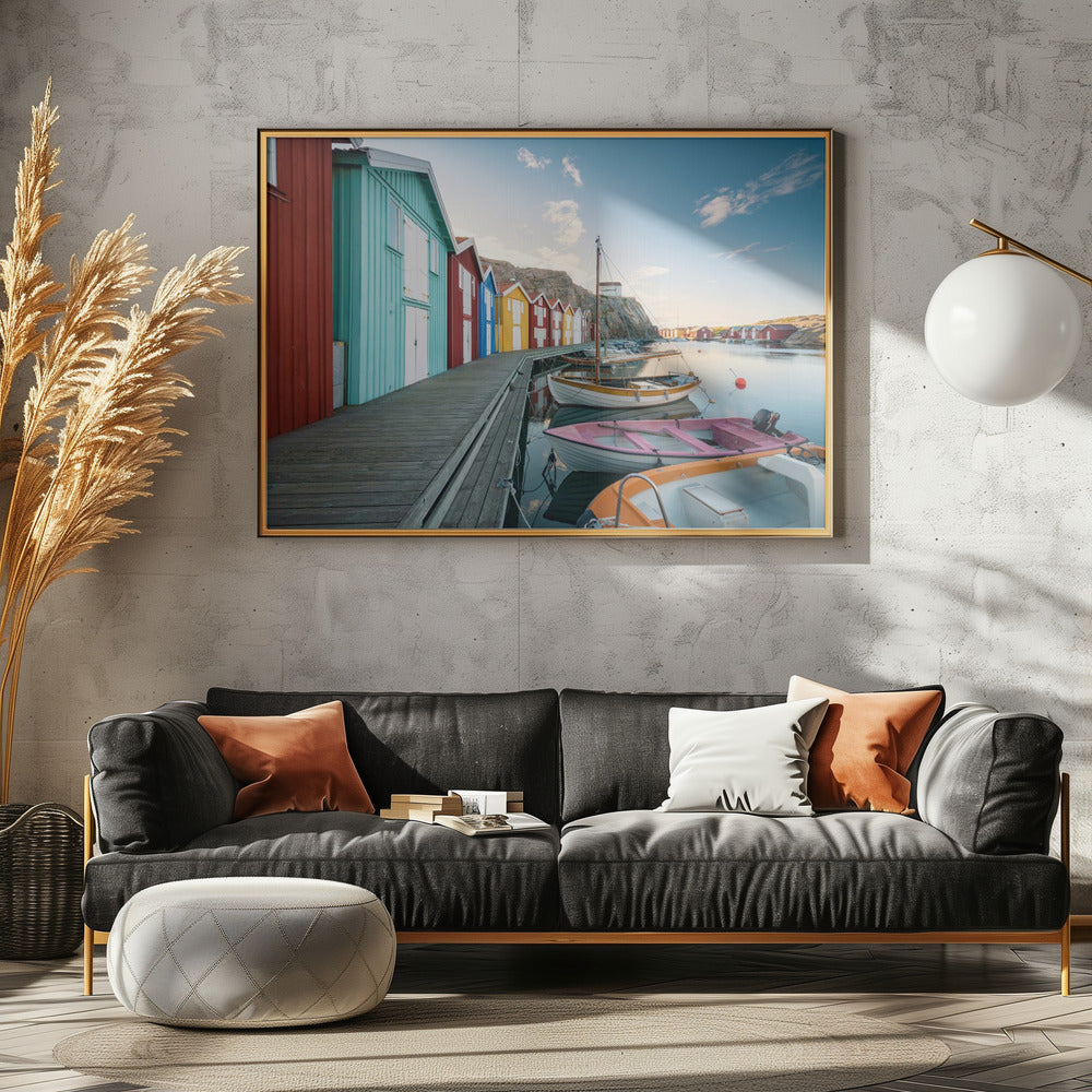 Gekleurde Haven | Canvas