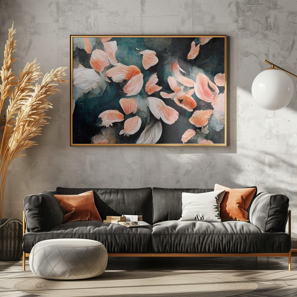 Bloemblaadjes in beweging | Canvas