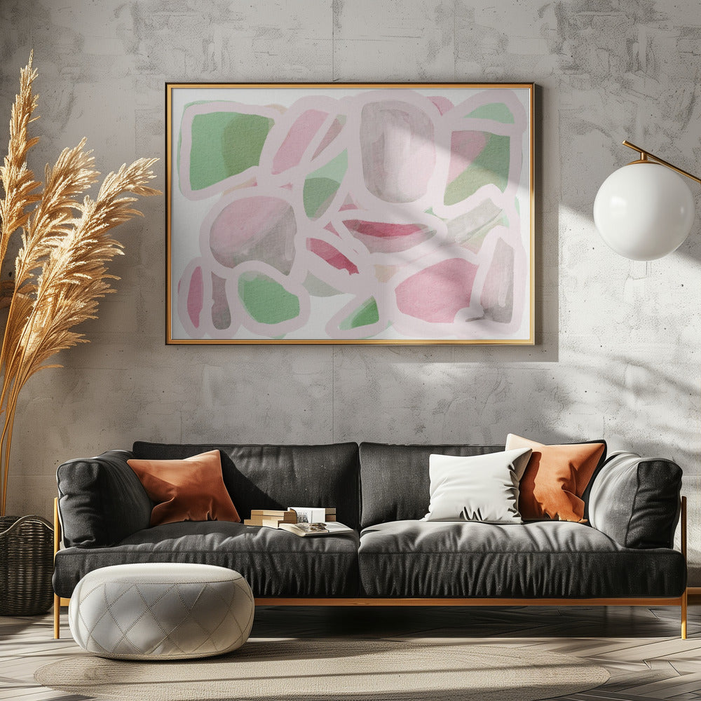Roze Krabbel | Canvas