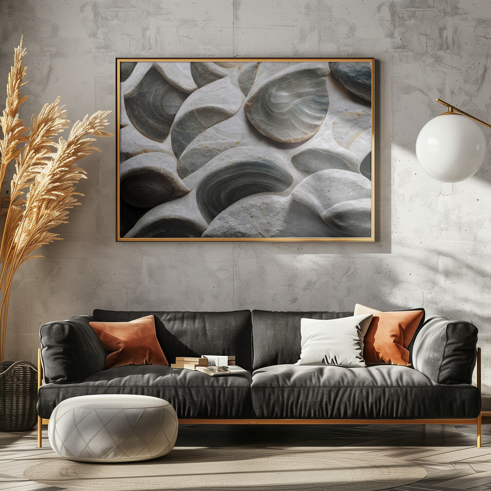 Harmonie van stenen bloemblaadjes | Poster