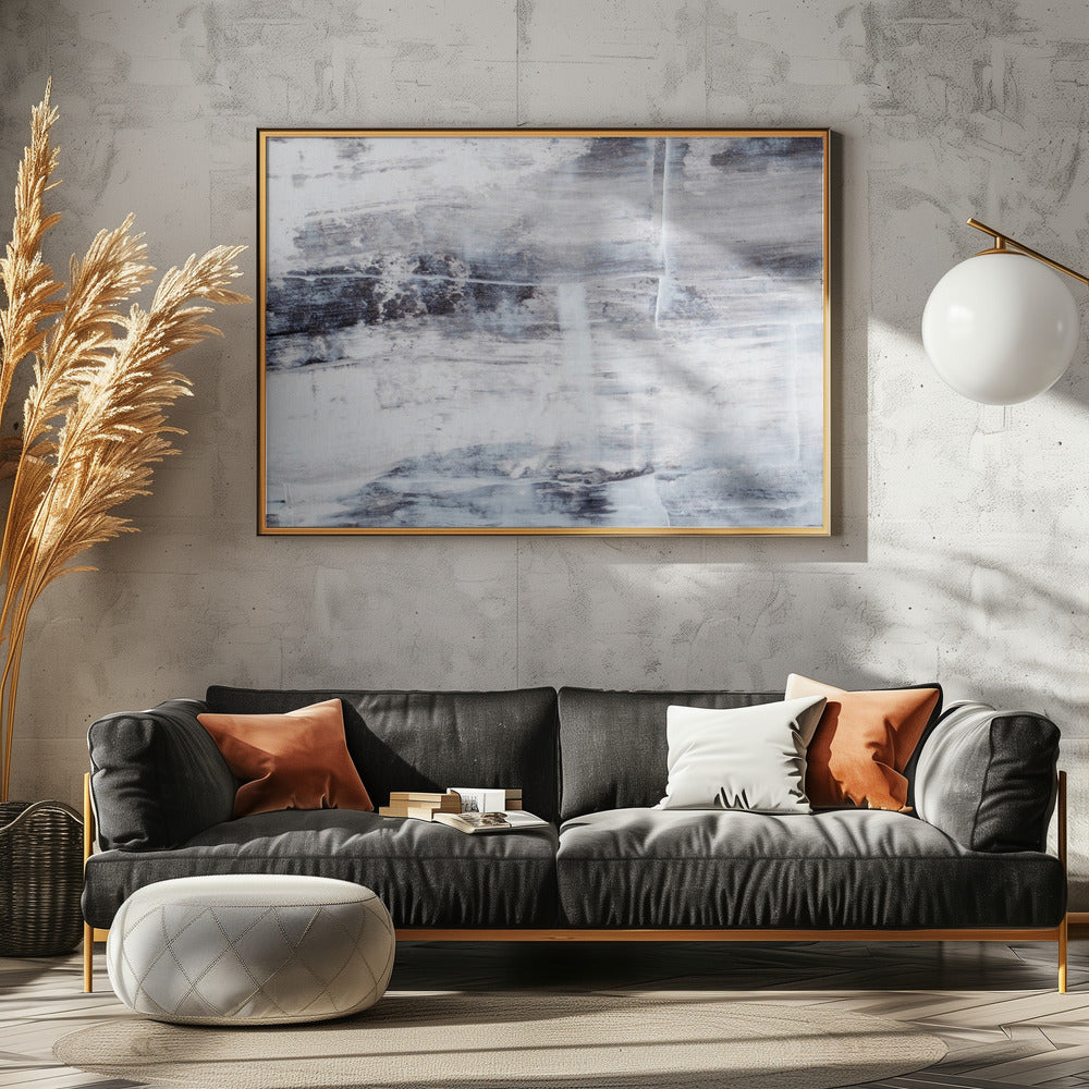 Textured Blend Of Gray And White Shades | Canvas