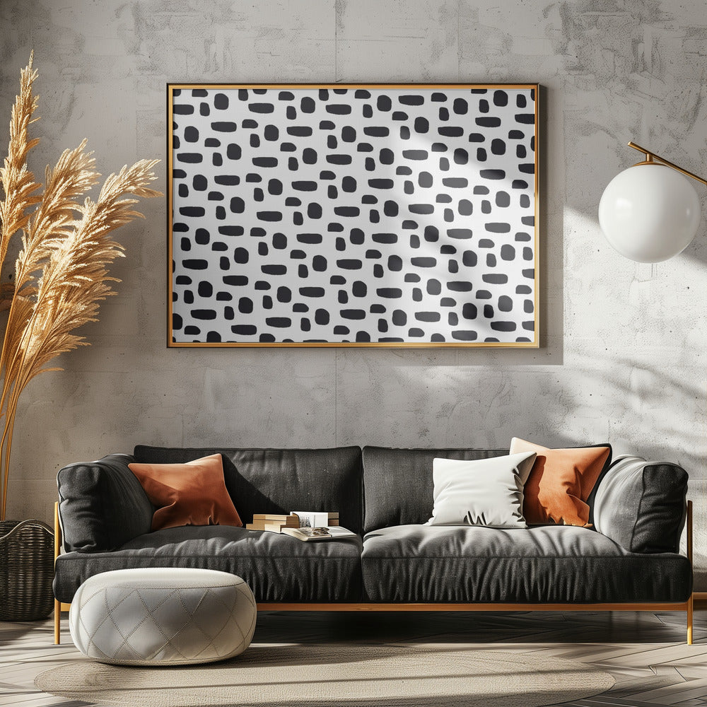Black And White Dot Pattern | Canvas