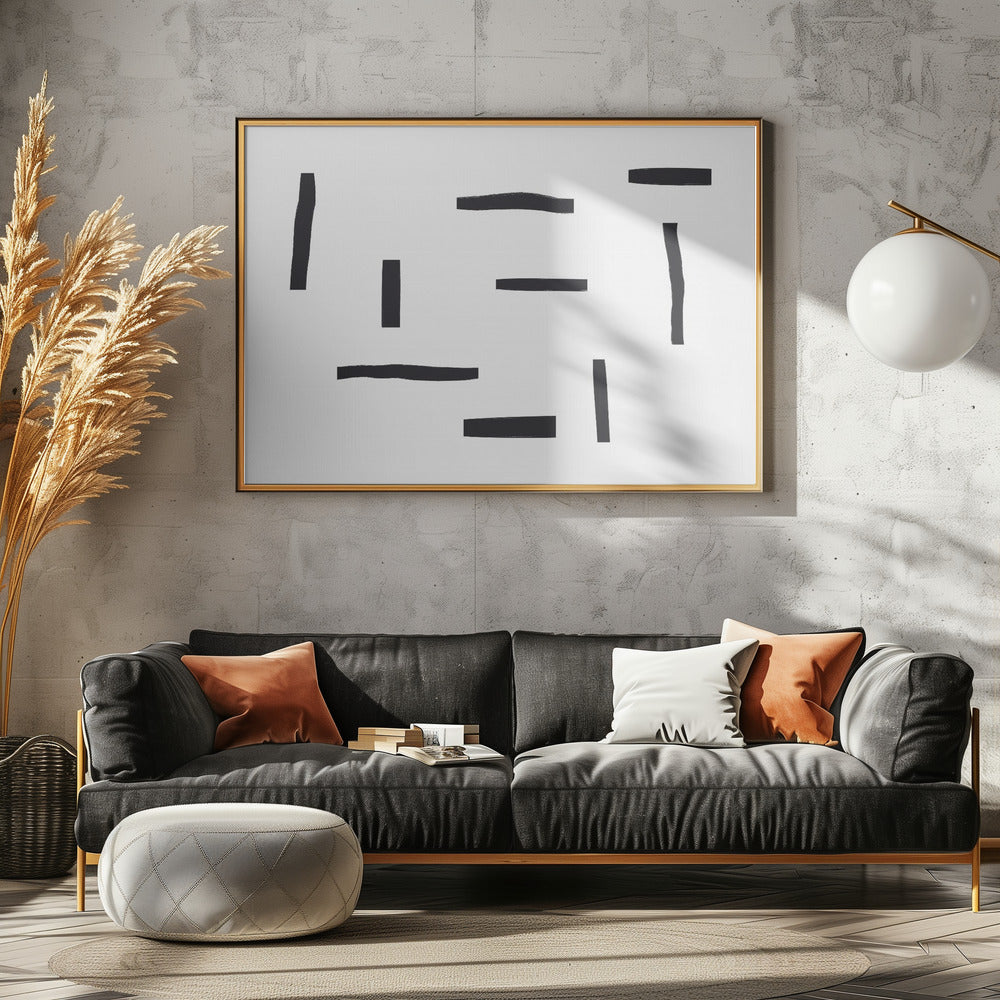 Black Lines On A White Background | Canvas