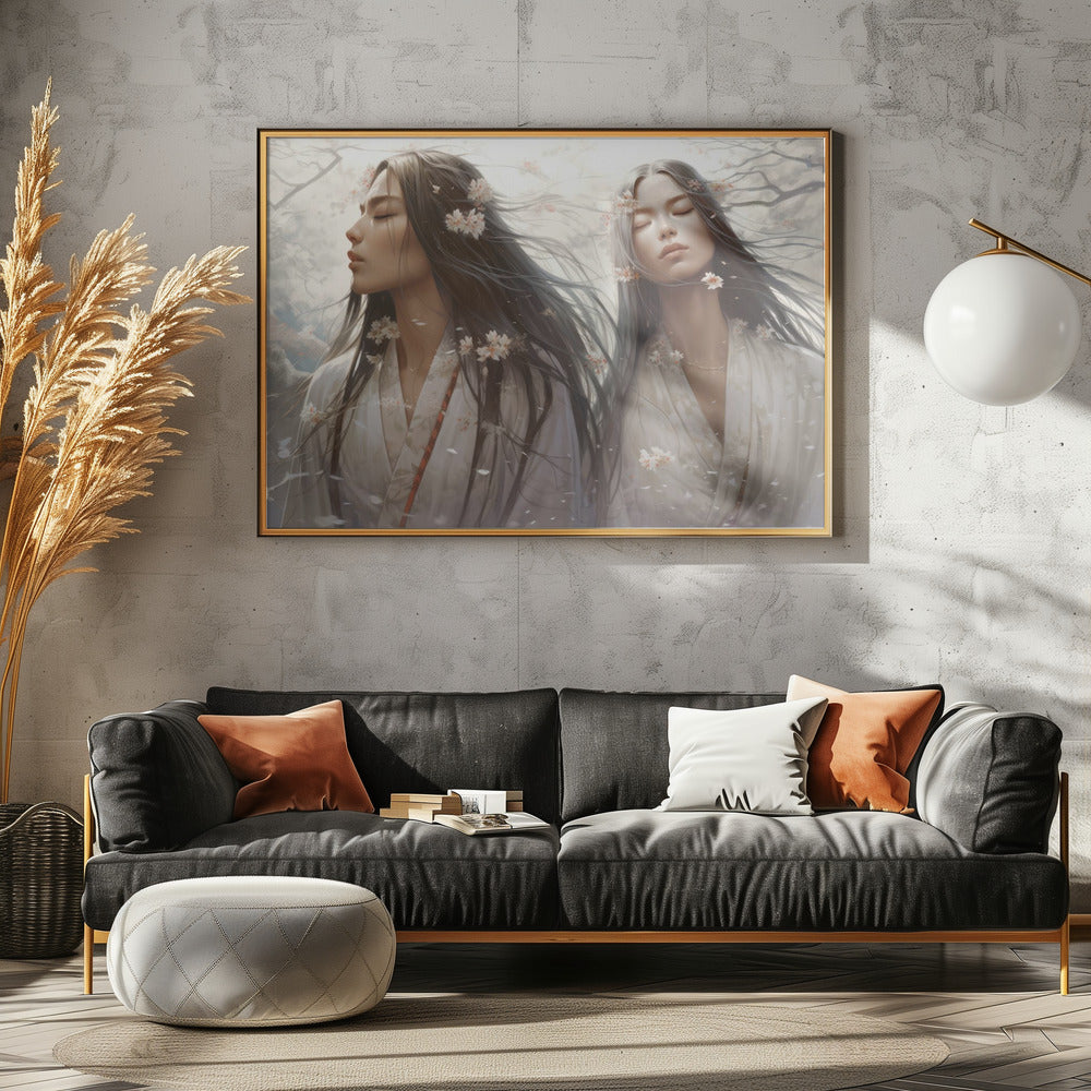 Bloemblaadjes van Sereniteit | Canvas