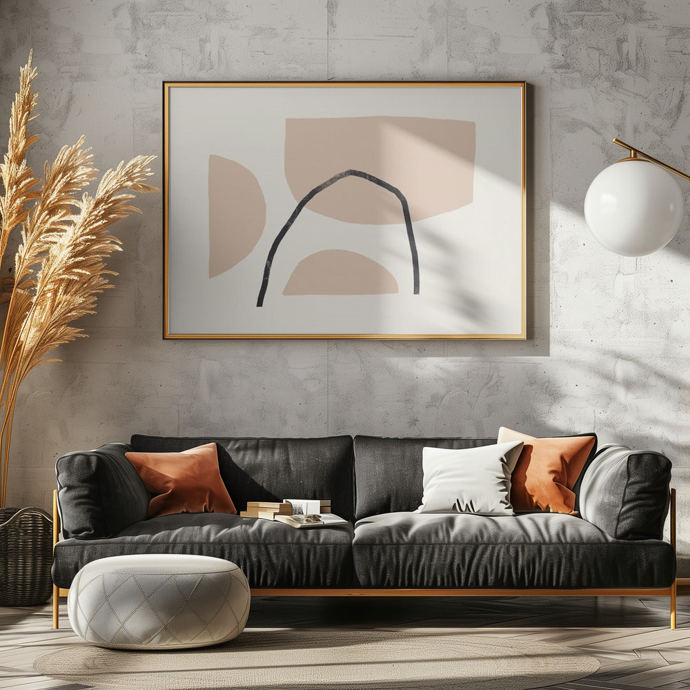 Geometric Shapes In Earthy Tones | Canvas