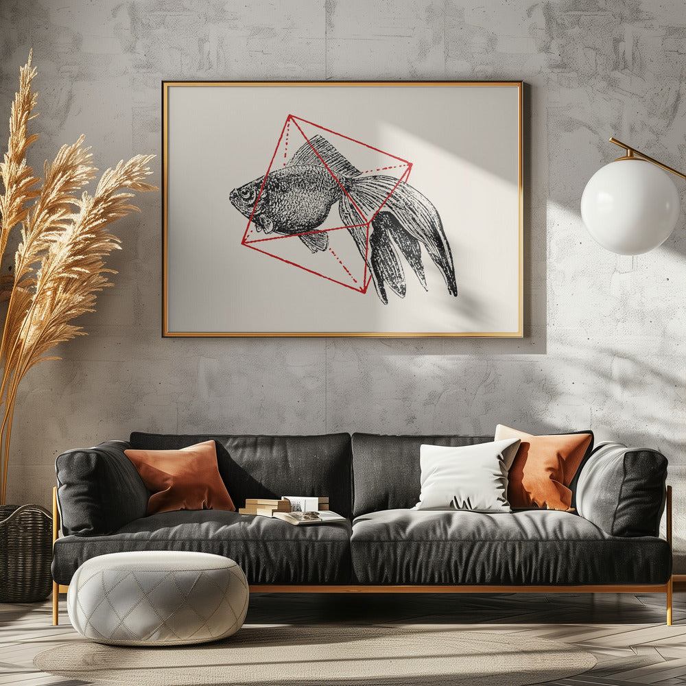 Vis in de geometrie nr. 3 | Canvas