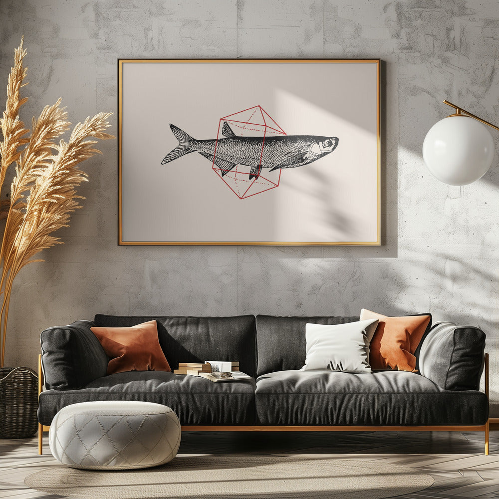 Vis in de geometrie nr. 2 | Canvas