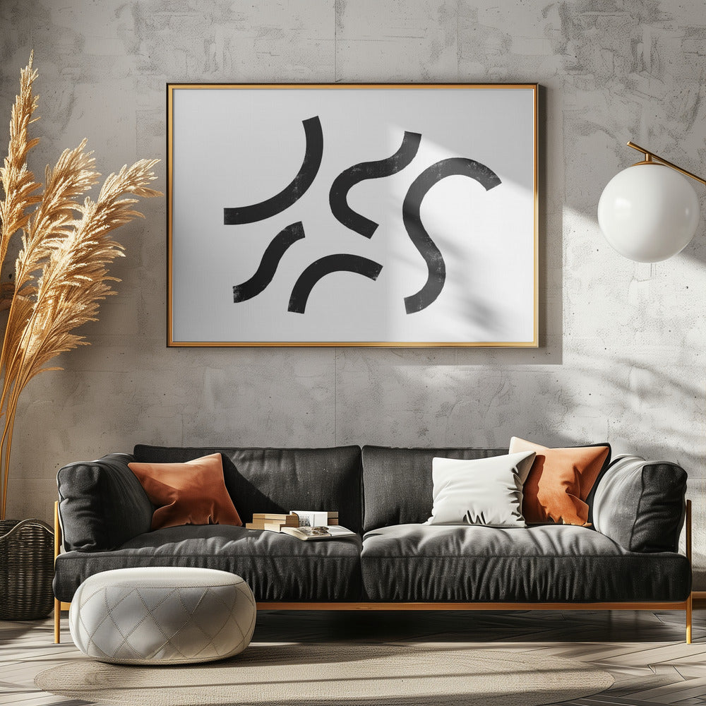 Gebogen ritmes | Canvas