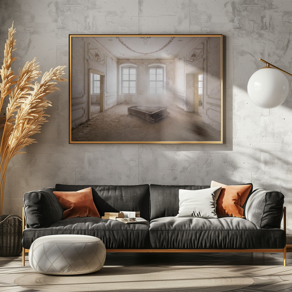 Verlaten piano in het stof | Canvas