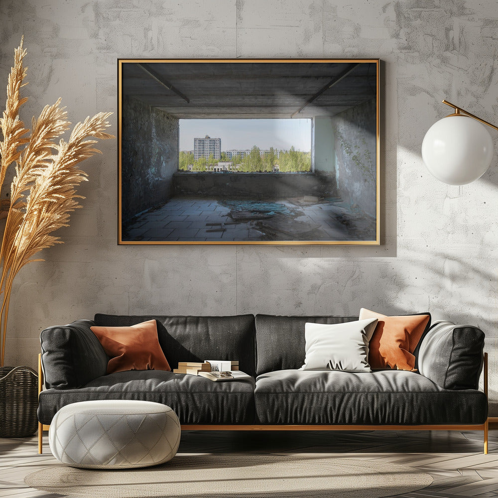 Uitzicht op Pripjat in Tsjernobyl | Canvas
