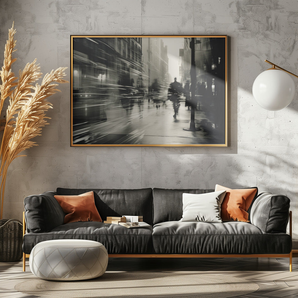 Stadsschaduwen stromen | Poster