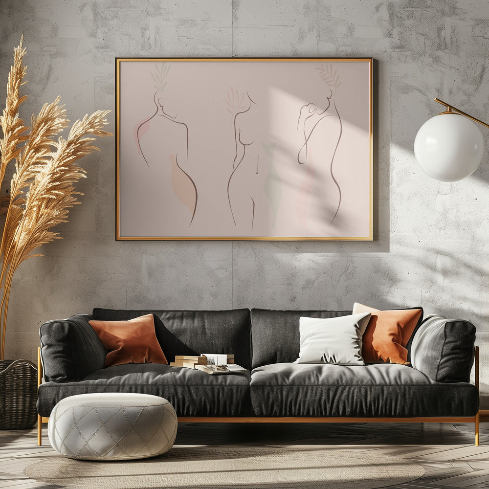 Sierlijke silhouetten | Canvas