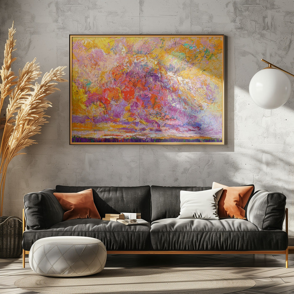 Expressionistisch kleurrijk abstract | Canvas