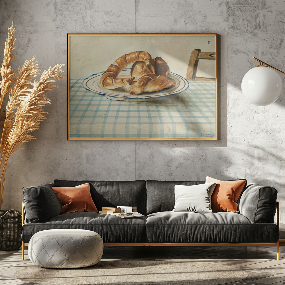 Stilleven met gebaksbord | Canvas