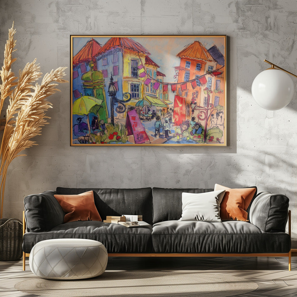 Vibrant Street Scene | Poster