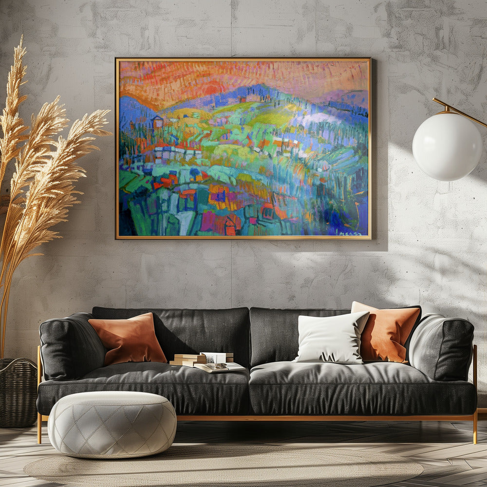 Vibrant Hillside Dreams | Canvas