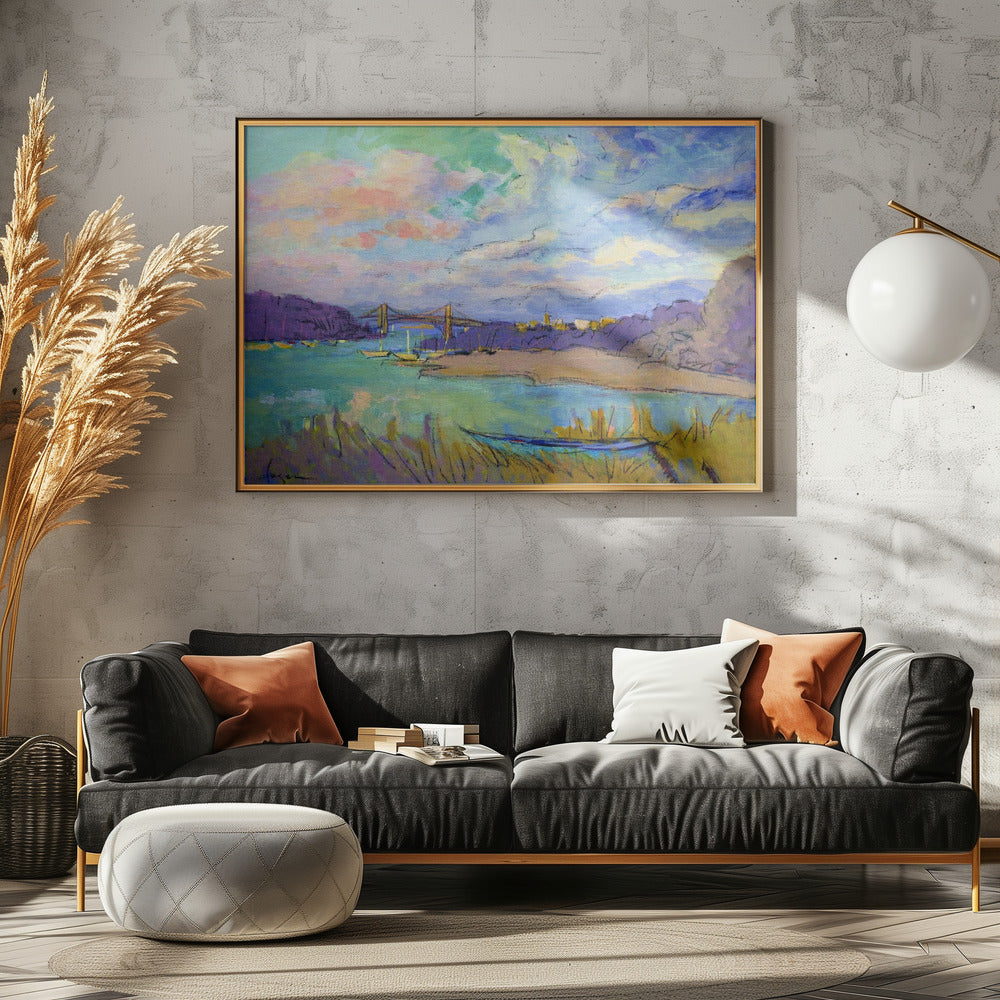 Serene rivierluchten | Poster