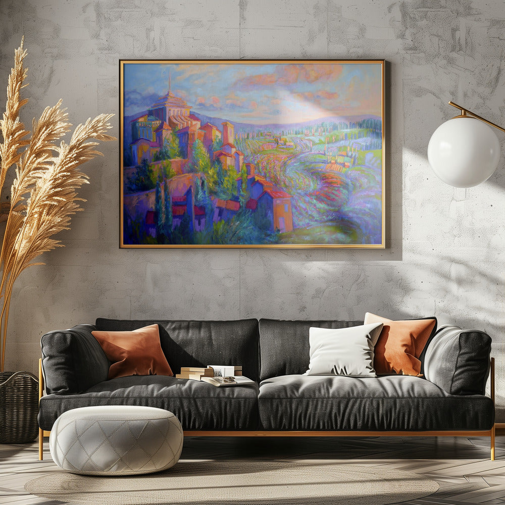 Vibrant Hillside Dawn | Canvas