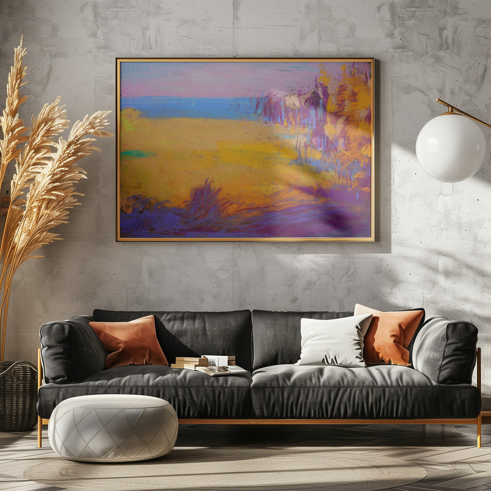 Levendige zonsondergangvelden | Poster