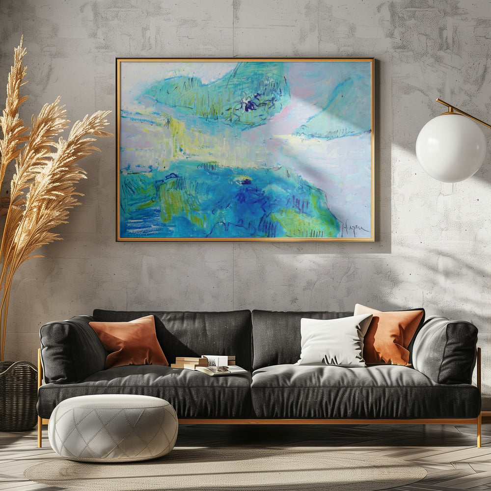 Azuurblauwe sereniteit | Poster