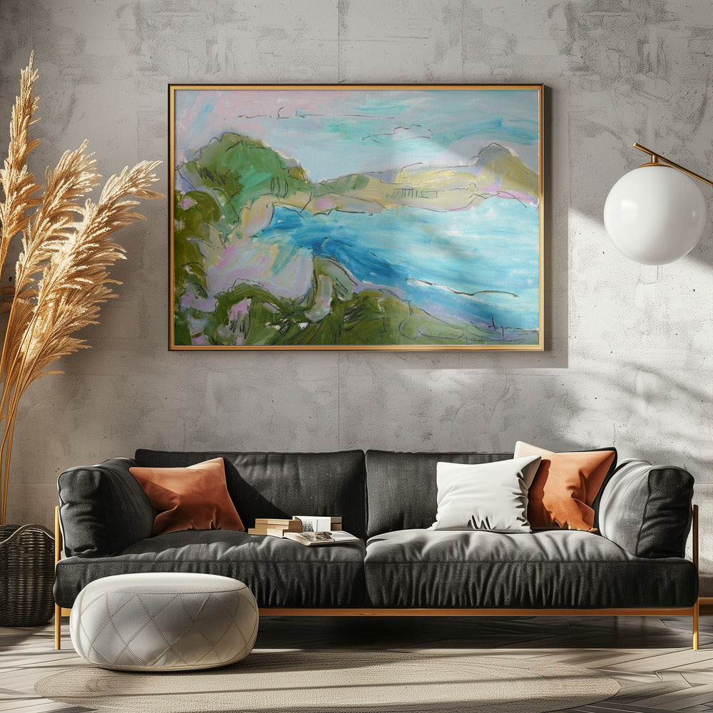 Serene Coastal Waves | Poster